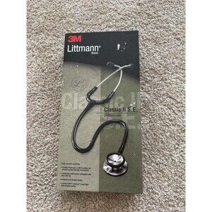 3M Littmann Classic II SE Stethoscope Black Adult Medical Nursing Preowned Box